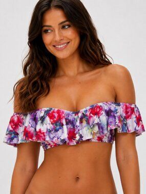 La Vie En Rose Swim Floral Off The Shoulder Bikini